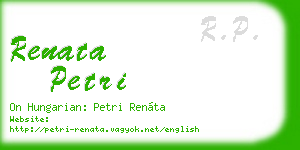 renata petri business card